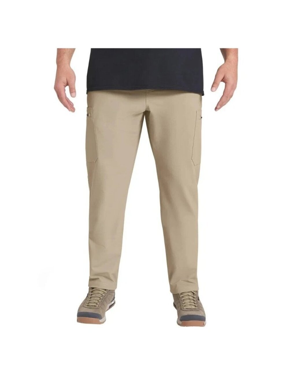 NWT Wrangler Men's 32X32 Cargo Pants Regular Fit Tan Stretch Flex Waistband